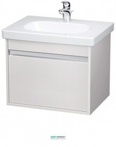Тумба для раковины подвесная Duravit Ketho 65х48.5 + Раковина D-Code + Сифон белый KT006201818
