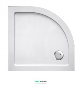 Душовий піддон чверть кола Eger 90х90х3.5 білий 599-9090R