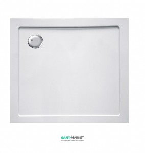 Душевой поддон прямоугольный Eger 100х80х3.5 белый 599-1080S