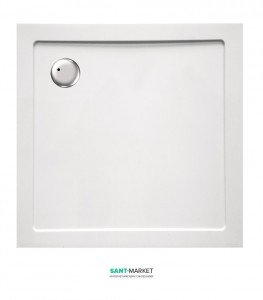 Душевой поддон квадратный Eger 80х80х3.5 белый 599-8080S