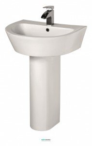 Раковина для ванной на пьедестал с пьедесталом Volle коллекция Nemo белая 13-17-023