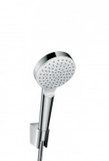 Душовий гарнітур з настінним тримачем Hansgrohe колекція Crometta EcoSmart 1jet 1 6 м хром / білий 26569400