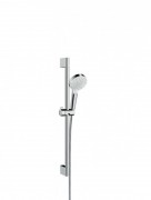 Душовий гарнітур зі штангою Hansgrohe колекція Crometta Vario EcoSmart 0 65 м хром / білий 26534400