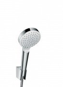 Душовий гарнітур з настінним тримачем Hansgrohe колекція Crometta 1jet 1 25 м хром / білий 26567400