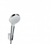 Душовий гарнітур з настінним тримачем Hansgrohe колекція Crometta Vario EcoSmart 1.25 м хром / білий 26693400