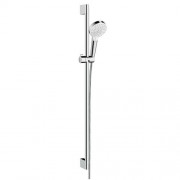 Душевой гарнитур со штангой Hansgrohe коллекция Crometta Vario 90 см хром/белый 26536400