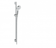 Душовий гарнітур зі штангою Hansgrohe колекція Crometta 1jet 90 см хром / білий 26537400