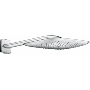 Верхній душ з тропічним душем Hansgrohe колекція PuraVida EcoSmart 400 хром / білий 26602400
