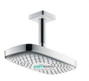 Верхній душ з тропічним душем Hansgrohe колекція Raindance Select Е EcoSmart 300 2jet хром / білий 26608400