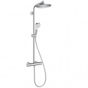 Душова система Hansgrohe колекція Crometta S Showerpipe EcoSmart 240 1jet з термостатом хром 27268000