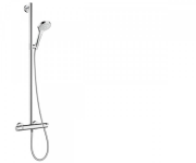 Душевой гарнитур со штангой Hansgrohe коллекция Croma Select S SemiPipe Multi 0.9 м с термостатом хром/белый 27247400