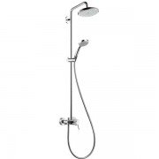 Душевая система Hansgrohe коллекция Croma Showerpipe 220 1jet с однорычажным смесителем хром 27222000