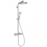 Душова система Hansgrohe колекція Crometta S Showerpipe EcoSmart 240 1jet з термостатом хром 27268000