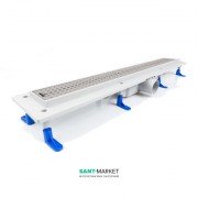 Душевой трап Styron Basic 1000 сухой затвор с полированной решеткой STY-B-100