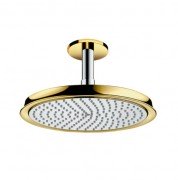 Верхний душ с тропическим душем Hansgrohe коллекция Raindance Classic AIR хром/золото 27405090