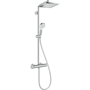 Душова система Hansgrohe колекція Crometta E Showerpipe EcoSmart 240 1jet з термостатом хром 27281000