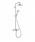 Душевая система Hansgrohe коллекция Crometta S Showerpipe 180 2jet с термостатом для ванны хром/белый 27351400