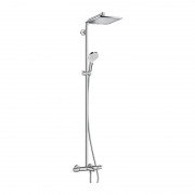 Душова система Hansgrohe колекція Crometta E Showerpipe 240 1jet з термостатом для ванни хром 27298000