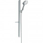 Душевой гарнитур со штангой Hansgrohe коллекция Raindance Select S 120 3jet 90 см хром/белый 27648400