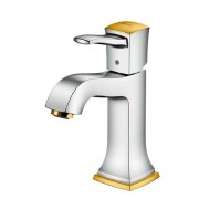 Змішувач для раковини одноважільний Hansgrohe колекція Metropol Classic хром / золото 31301090