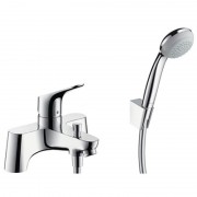 Смеситель однорычажный на борт ванны с душем Hansgrohe коллекция Focus хром 31521000