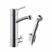 Смеситель для раковины однорычажный с гигиеническим душем Hansgrohe коллекция Talis S хром 31515000