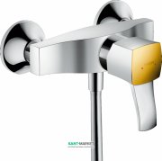 Смеситель для душа настенный однорычажный Hansgrohe коллекция Metropol Classic хром/золото 31360090