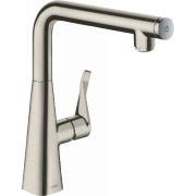 Смеситель для кухни однорычажный Hansgrohe коллекция Metris Select сталь 14847800