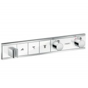 Змішувач для душа вбудований із термостатом для 3 споживачів Hansgrohe колекція RainSelect білий / хром 15356400