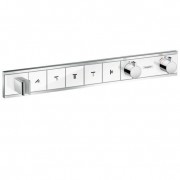 Змішувач для душа вбудований із термостатом для 5 споживачів Hansgrohe колекція RainSelect білий / хром 15358400