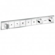 Смеситель для душа встраиваемый с термостатом для 5 потребителей Hansgrohe коллекция RainSelect белый/хром 15358400