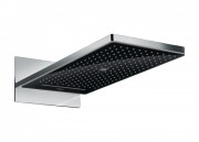 Верхний душ с тропическим душем Hansgrohe коллекция Rainmaker Select 3jet 580 мм хром/черный 24001600