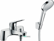 Змішувач одинважільний на борт ванни з душем Hansgrohe колекція Novus хром 71044000