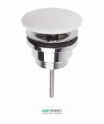 Донний клапан Villeroy & Boch Push-open з керамічної кришкою білий 68090001