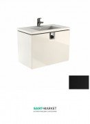 Тумба під раковину Kolo Twins 80 з одним ящиком чорний матовий 89552000