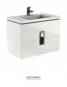 Тумба под раковину Kolo Twins 80 с двумя ящиками серебряный графит 89553000