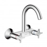 Смеситель для кухни настенный двухвентильный Hansgrohe коллекция Logis Classic хром 71286000