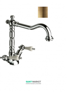 Змішувач для раковини двухвентильний RESP DARAH з донним клапаном бронза 165.146 / A BR RESIN