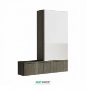 Дзеркальна шафа Kolo Nova Pro 70.8х85 правобічний сірий ясен 88442000