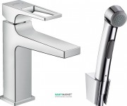 Змішувач для раковини одноважеля з гігієнічним душем Hansgrohe колекція Metropol хром 74522000