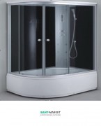 Паровий гидробокс в правий кут Santeh 80x120x215 з піддоном 69120-R