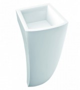 Раковина для ванної Marmorin Waver 40х40 см для підлоги литий камінь білий 470 040 020 xx x