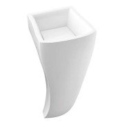 Раковина для ванної Marmorin Wave 40х40 см для підлоги литий камінь білий 475 040 020 xx x