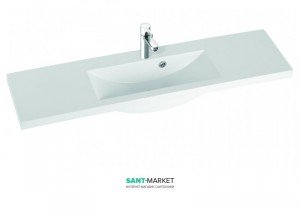 Раковина для ванної на тумбу умивальник-стільниця Marmorin колекція Talia біла 270 120 022 xx x