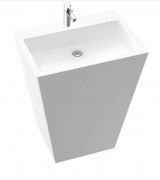 Раковина для ванной Marmorin Tebe 70х50 см напольная литой камень белый  P 530 070 020 010