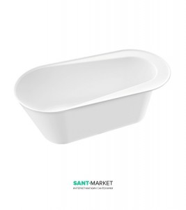 Ванна кам'яна окремостояча Marmorin Alta 156x73x59 біла 647 156 0xx xx x