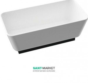 Ванна кам'яна окремостояча Marmorin Balta black base 157x75x60 біла 721 160 020 xx