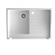 Мийка для кухні прямокутна Marmorin Rubid накладна штучний камінь білий 230 114 006