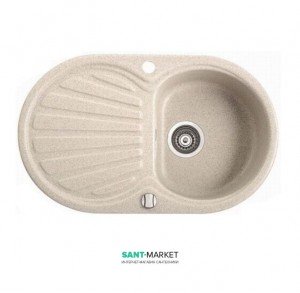 Мийка для кухні овальна Marmorin Korund 1k 1o врізна штучний камінь 190 113 0xx