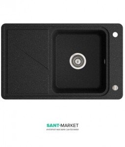 Мийка для кухні прямокутна Marmorin Torro 800 1k врізна штучний камінь чорний 220 133 002